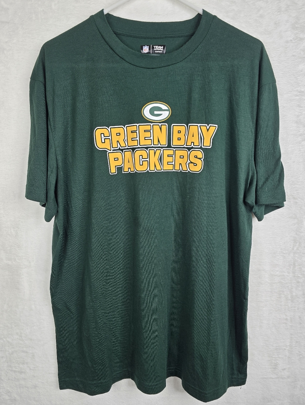 3/$25 Green Bay Packers NFL Team Apparel Sleepwear T Shirt Mens L Green Logo Tee